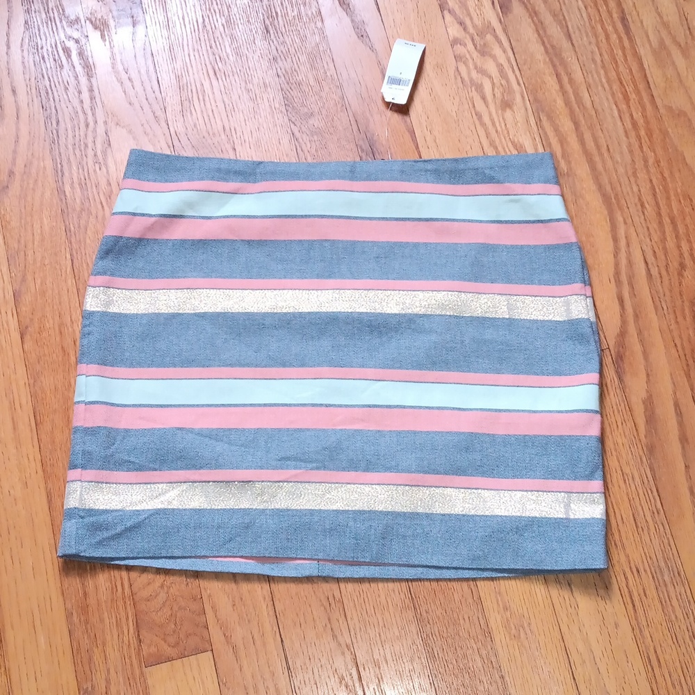 GAP Striped Mini Skirt in Blue, Pink & Gold Price. $20